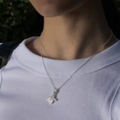 Kette Coslada Geo Perlmutt Zirkonia 925 Sterling Silber