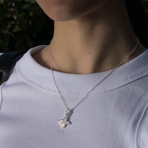 Kette „Coslada Geo“ mit Perlmutt & Zirkonia aus 925er Sterling Silber
