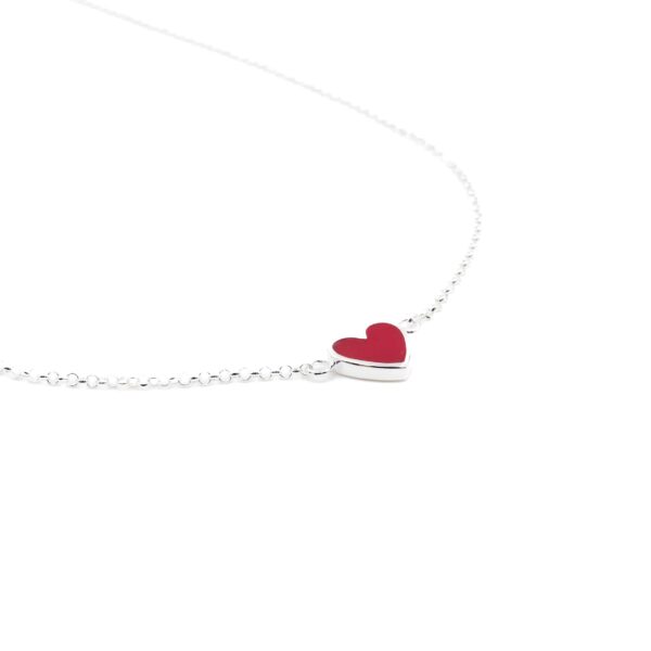 Kette "Hollywood" aus 925 Sterling Silber mit Korallenrot