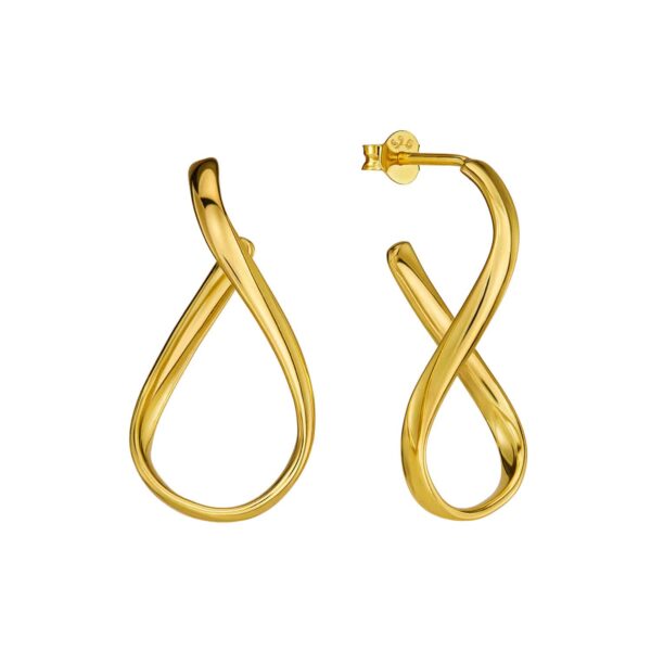Creolen Mariella 2 925 Sterling Silber goldplattiert