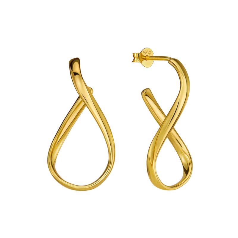 Creolen Mariella 2 925 Sterling Silber goldplattiert