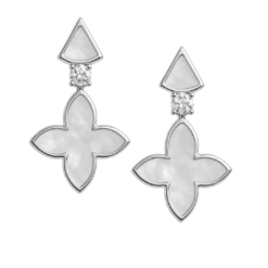 Ohrringe Coslada Geo Perlmutt Zirkonia 925 Sterling Silber