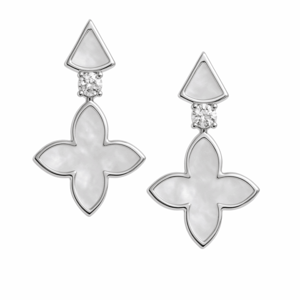 Ohrringe „Coslada Geo“ mit Perlmutt & Zirkonia aus 925er Sterling Silber