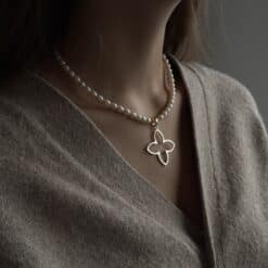 Coslada No2 Kugelkette Süsswasserperlen mit 925 Sterling Silber