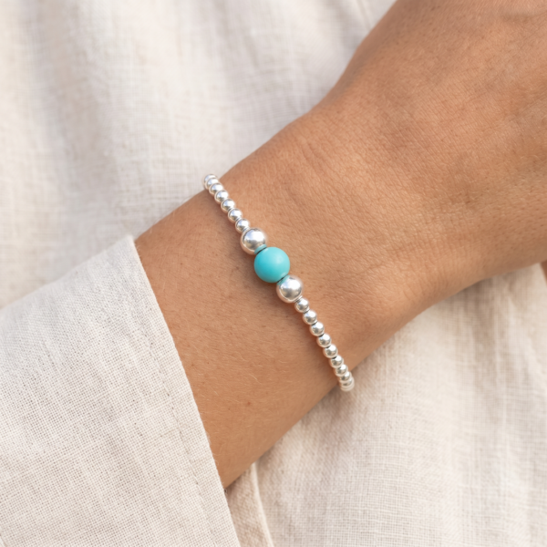 Beadsarmband „Luma“ mit Edelstein & 925er Sterling Silber