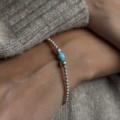 Beadsarmband Luma Edelstein mit 925 Sterling Silber