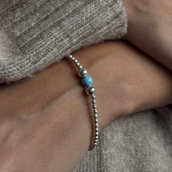 Beadsarmband „Luma“ mit Edelstein & 925er Sterling Silber