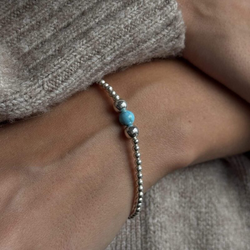 Beadsarmband „Luma“ mit Edelstein & 925er Sterling Silber