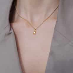 Kette Teddy klein 925 Sterling Silber goldplattiert