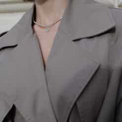 Alexa Kugelkette Muschelkernperlen mit 925 Sterling Silber