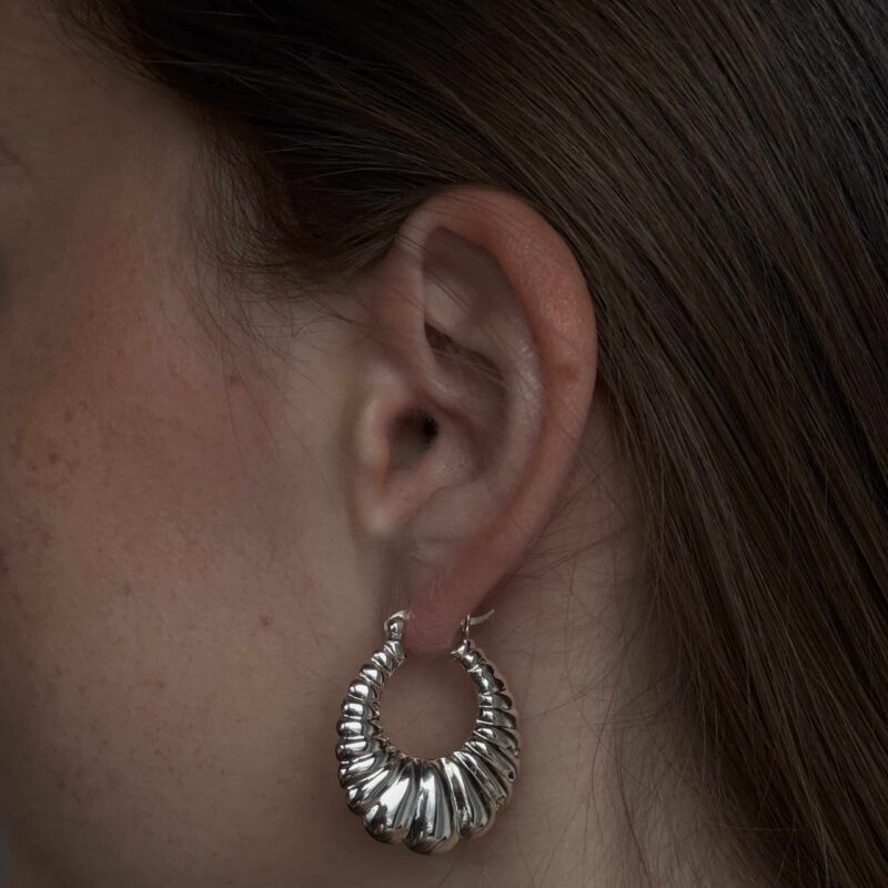 Alternative view of Creolen „Melania“ aus 925er Sterling Silber