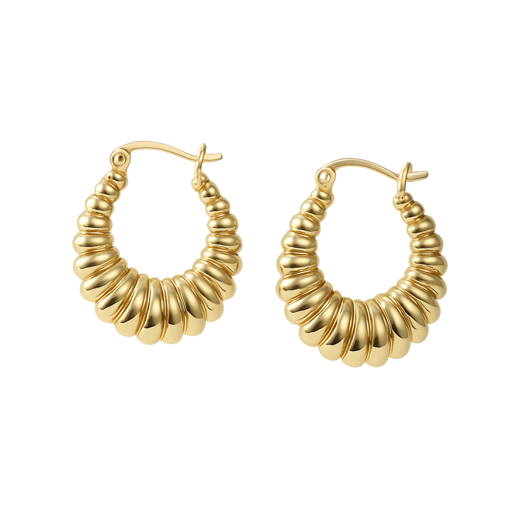 Ohrringe Creolen Melania 925 Sterling Silber goldplattiert