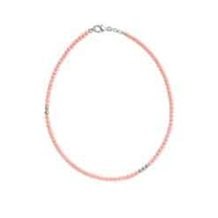 Rosalia Kugelkette Edelstein mit 925 Sterling Silber