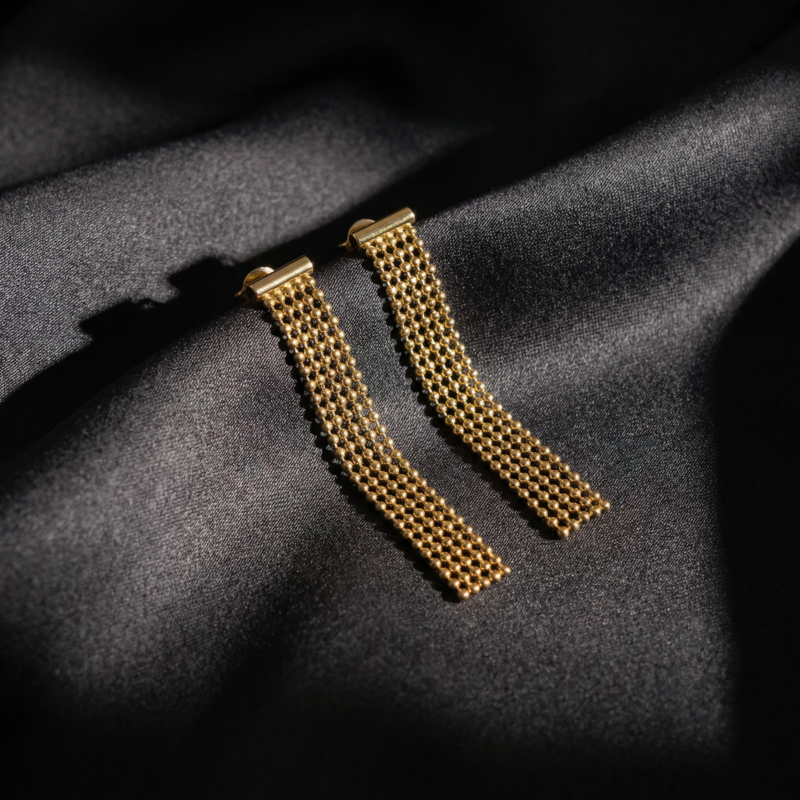 Ohrringe „Cascade“ aus 925er Sterling Silber, goldplattiert