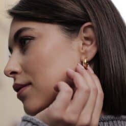 Alternative view of Ohrringe Gemini 925 Sterling Silber Bicolor