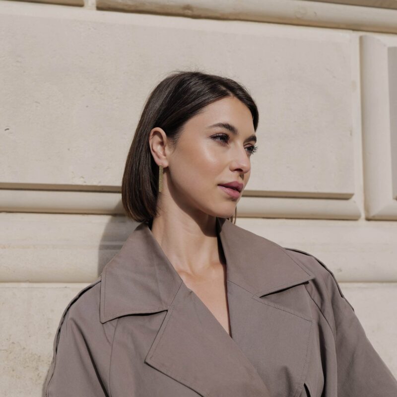 Ohrringe „Cascade“ aus 925er Sterling Silber, goldplattiert