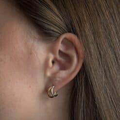 Ohrringe Gemmy 925 Sterling Silber Bicolor