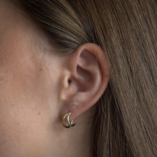 Ohrringe „Gemmy“ aus 925er Sterling Silber in Bicolor