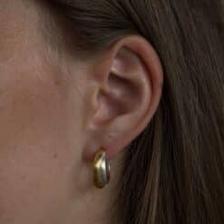 Ohrringe Gemini 925 Sterling Silber Bicolor