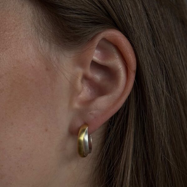 Ohrringe „Gemini“ aus 925er Sterling Silber in Bicolor