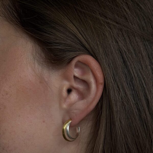Alternative view of Ohrringe „Gemini“ aus 925er Sterling Silber in Bicolor