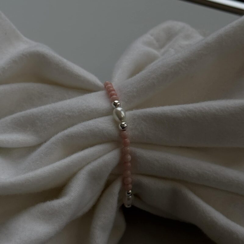 Kugelfußkette „Rosalie“ mit Edelstein aus 925er Sterling Silber