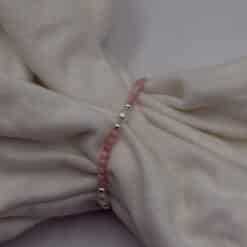 Kugelfußkette „Rosalie“ mit Edelstein aus 925er Sterling Silber, goldplattiert