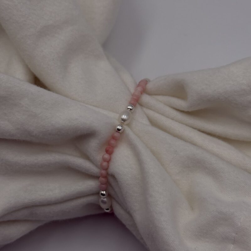 Kugelfußkette „Rosalie“ mit Edelstein aus 925er Sterling Silber, goldplattiert