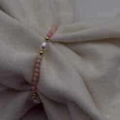 Kugelarmband „Rosalie“ mit Edelstein aus 925er Sterling Silber, goldplattiert