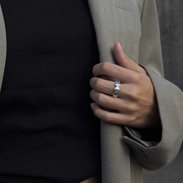 Alternative view of Ring „Amora“ aus 925er Sterling Silber