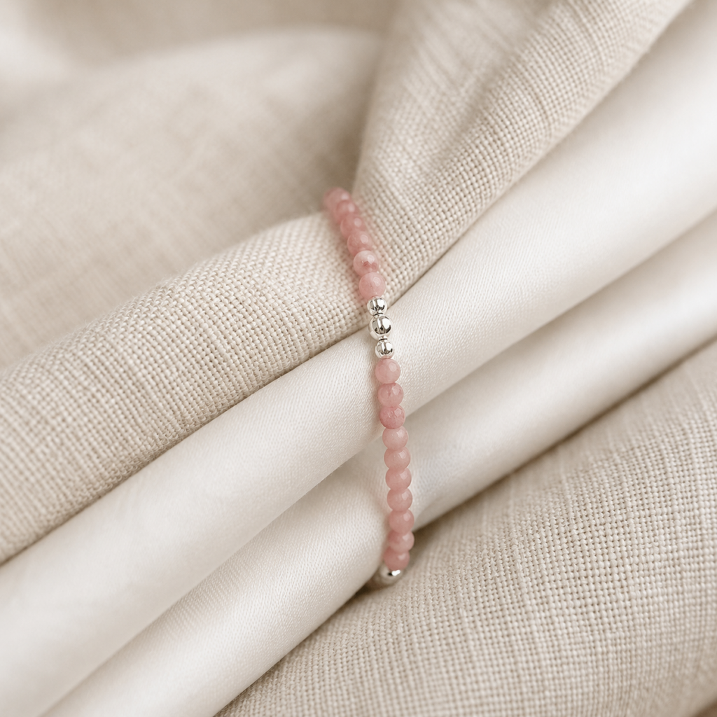 Kugelarmband „Rosalia“ mit Edelstein aus 925er Sterling Silber