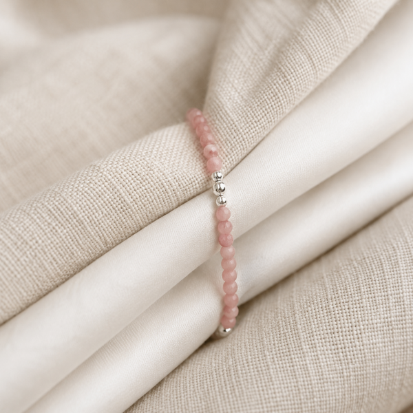 Kugelarmband „Rosalia“ mit Edelstein aus 925er Sterling Silber