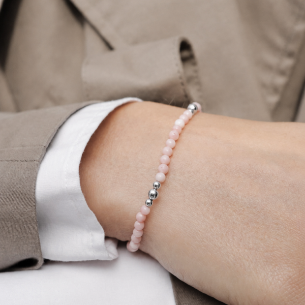 Kugelarmband „Rosalia“ mit Edelstein aus 925er Sterling Silber