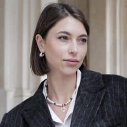 Alternative view of Coslada Azul Kugelkette Muschelkernperlen 925 Sterling Silber