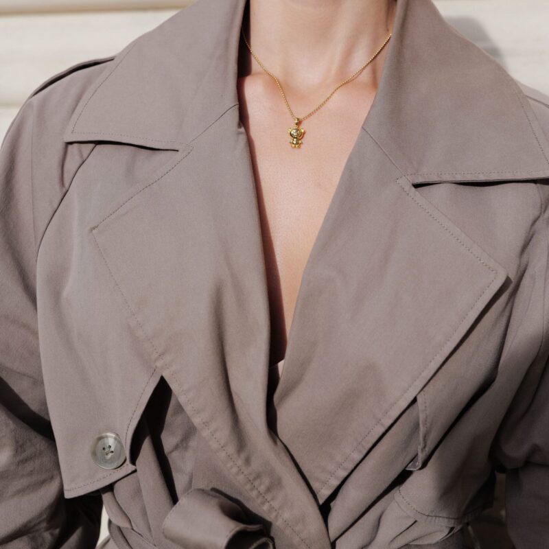 Kette „Teddy“ groß aus 925er Sterling Silber, goldplattiert