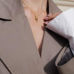 Alternative view of Kette Teddy gross 925 Sterling Silber goldplattiert