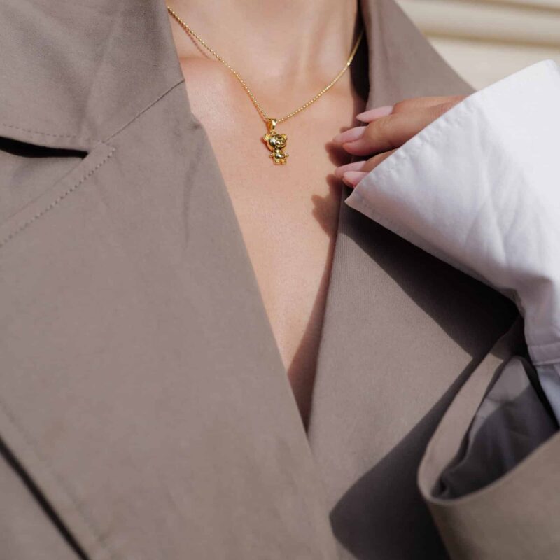 Alternative view of Kette „Teddy“ groß aus 925er Sterling Silber, goldplattiert