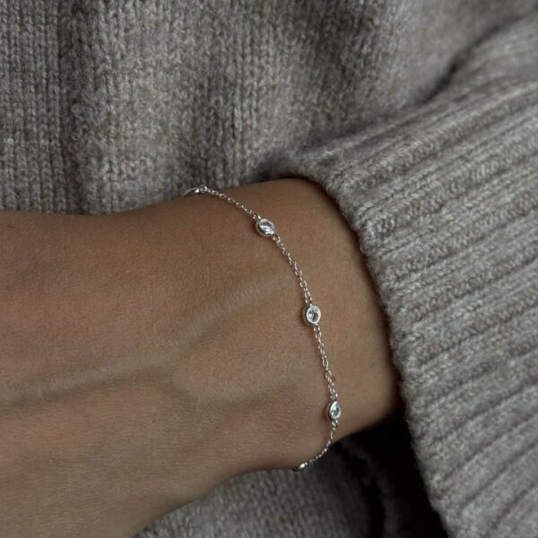 Armband „Septima“ aus 925er Sterling Silber & weißer Zirkonia