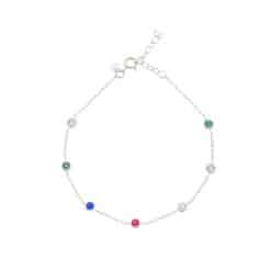 Armband Septima Rainbow 925 Sterling Silber Zirkonia bunt