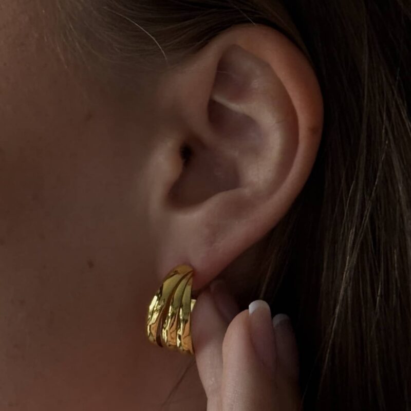 Alternative view of Ohrringe „Adelita“ No. 2 aus 925er Sterling Silber, goldplattiert