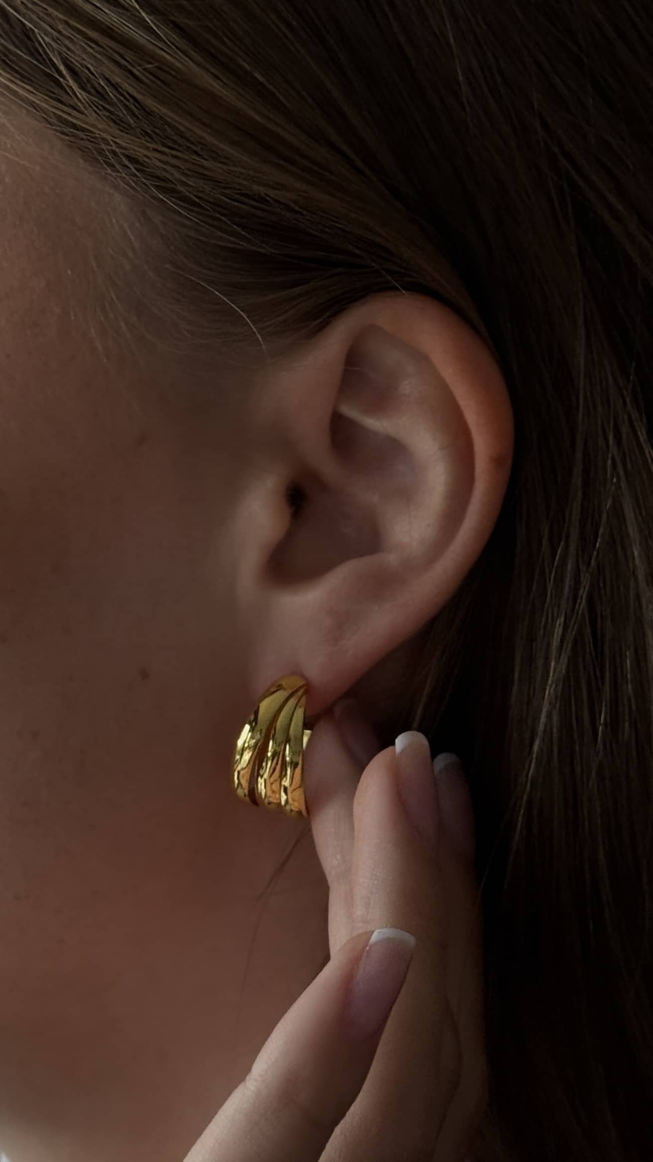 Ohrringe Adelita No2 925 Sterling Silber goldplattiert – Bild 3