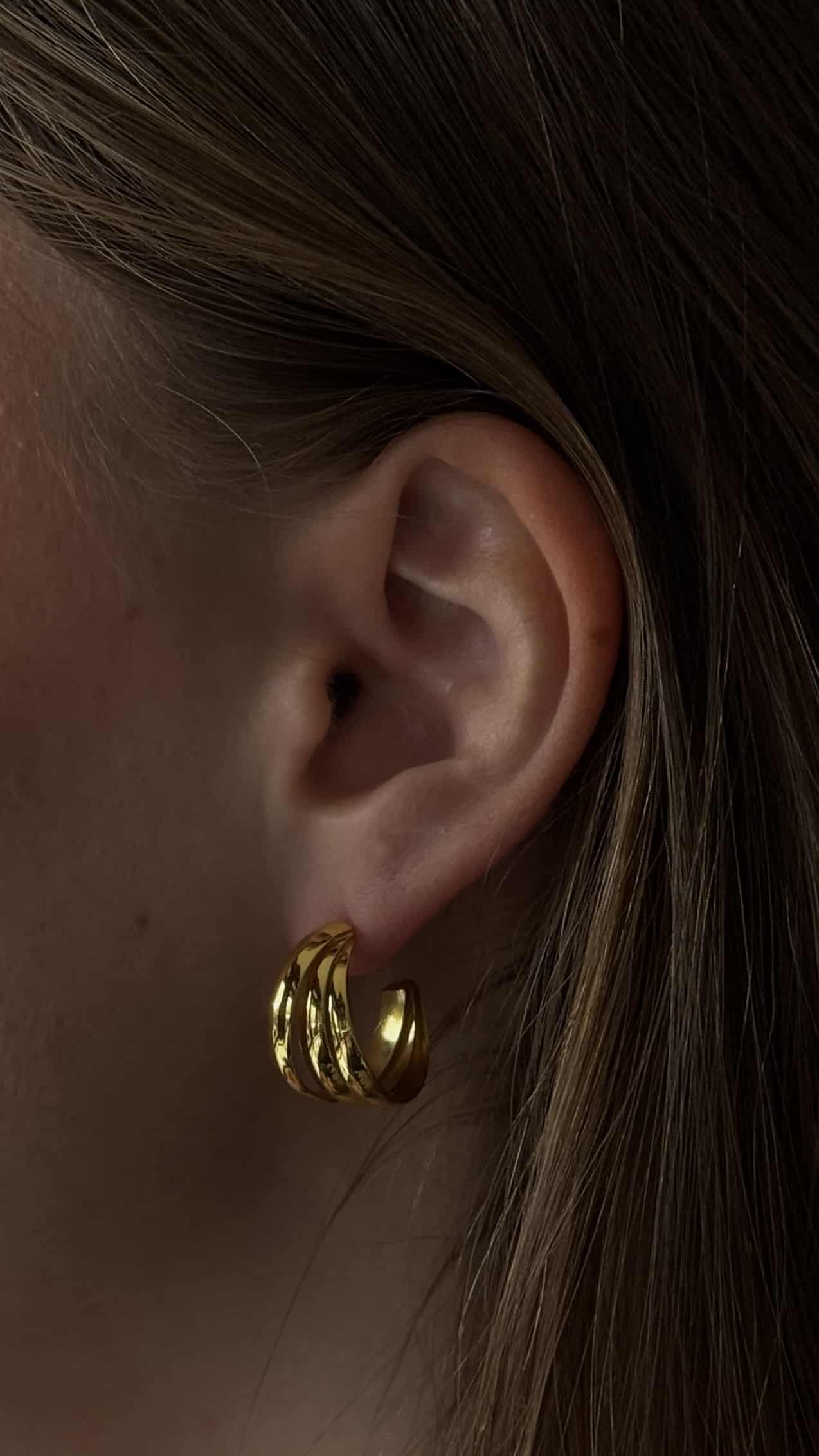 Ohrringe Adelita No2 925 Sterling Silber goldplattiert – Bild 2