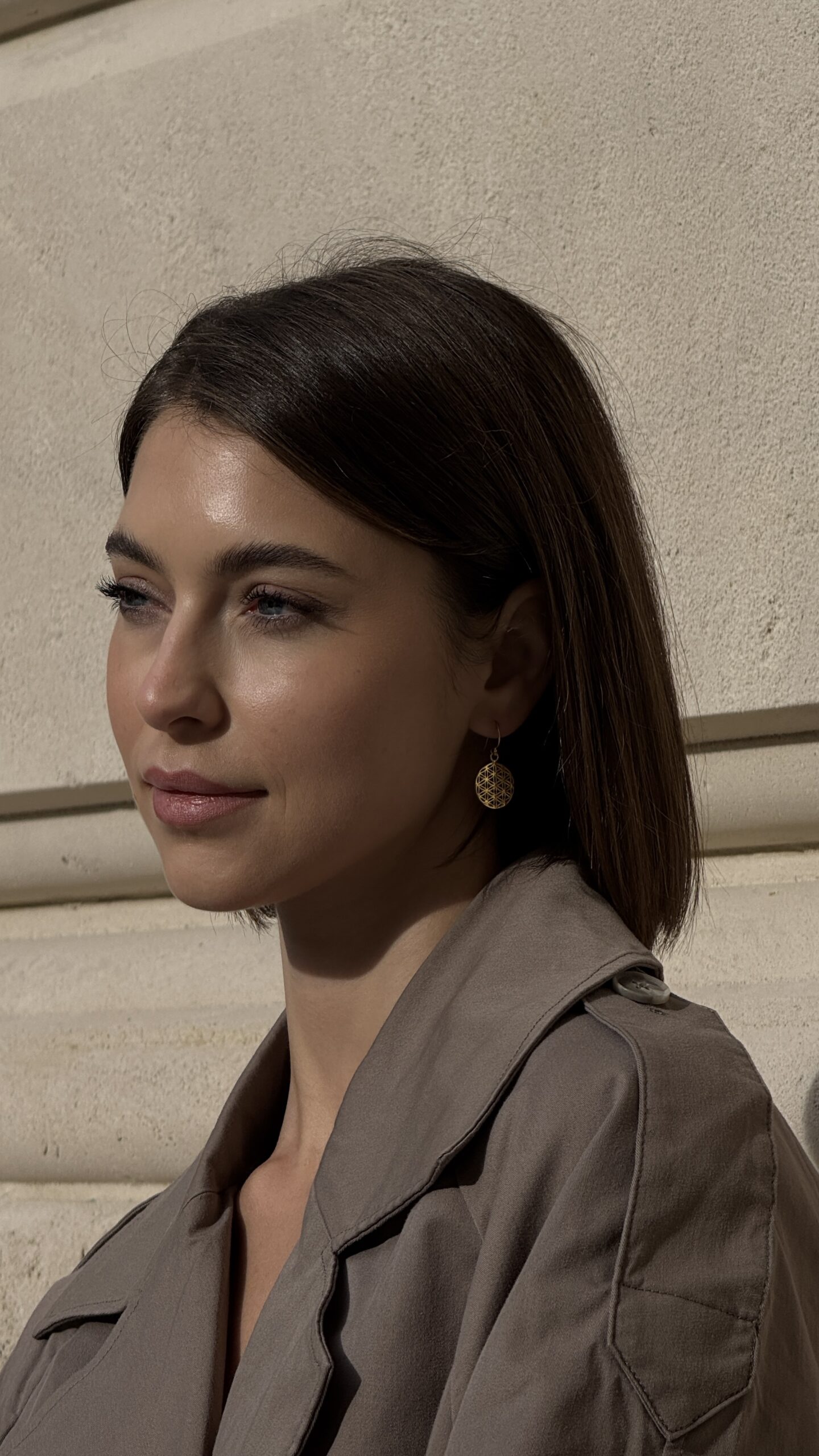 Ohrhänger Blume des Lebens 925 Sterling Silber goldplattiert – Bild 2