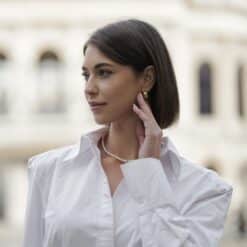 Ohrringe Adelita No2 925 Sterling Silber goldplattiert