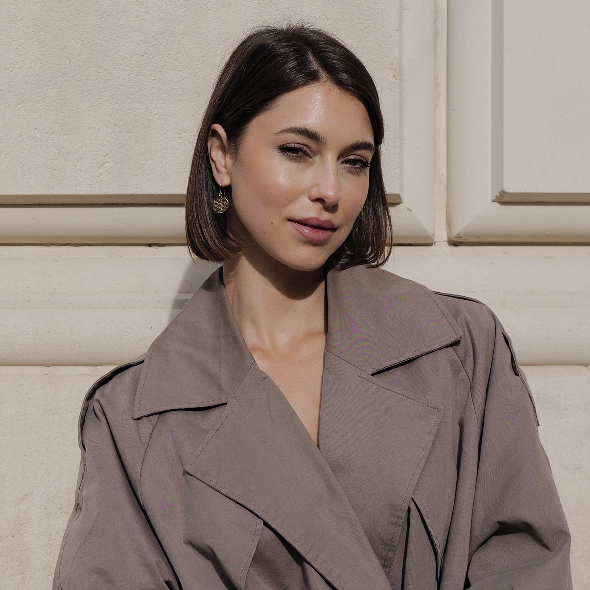 Ohrhänger Blume des Lebens 925 Sterling Silber goldplattiert