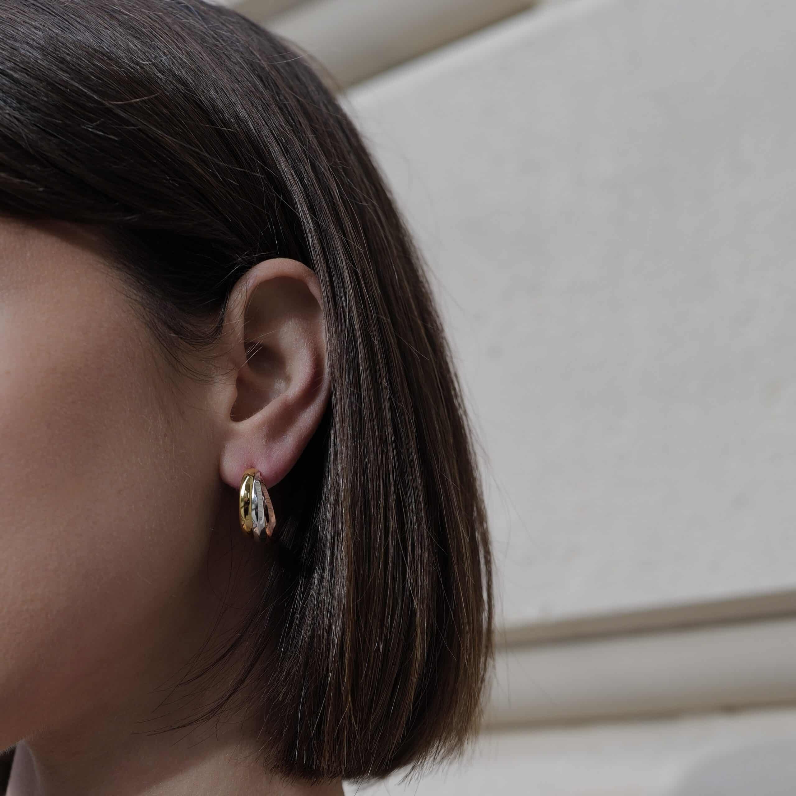 Ohrringe Adelita No2 925 Sterling Silber Tricolor