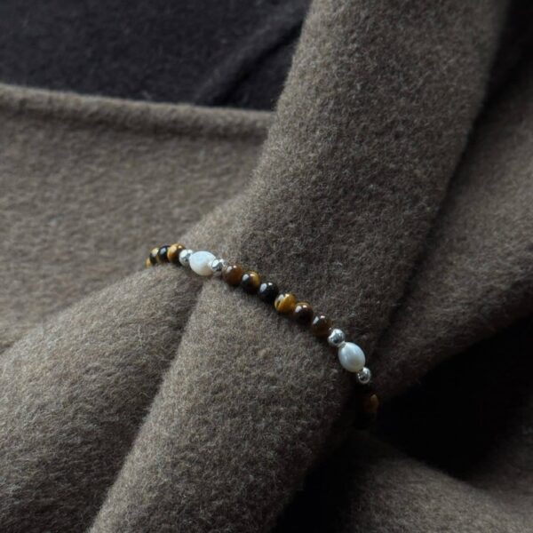 Kugelarmband „Josefa“ mit Edelstein aus 925er Sterling Silber