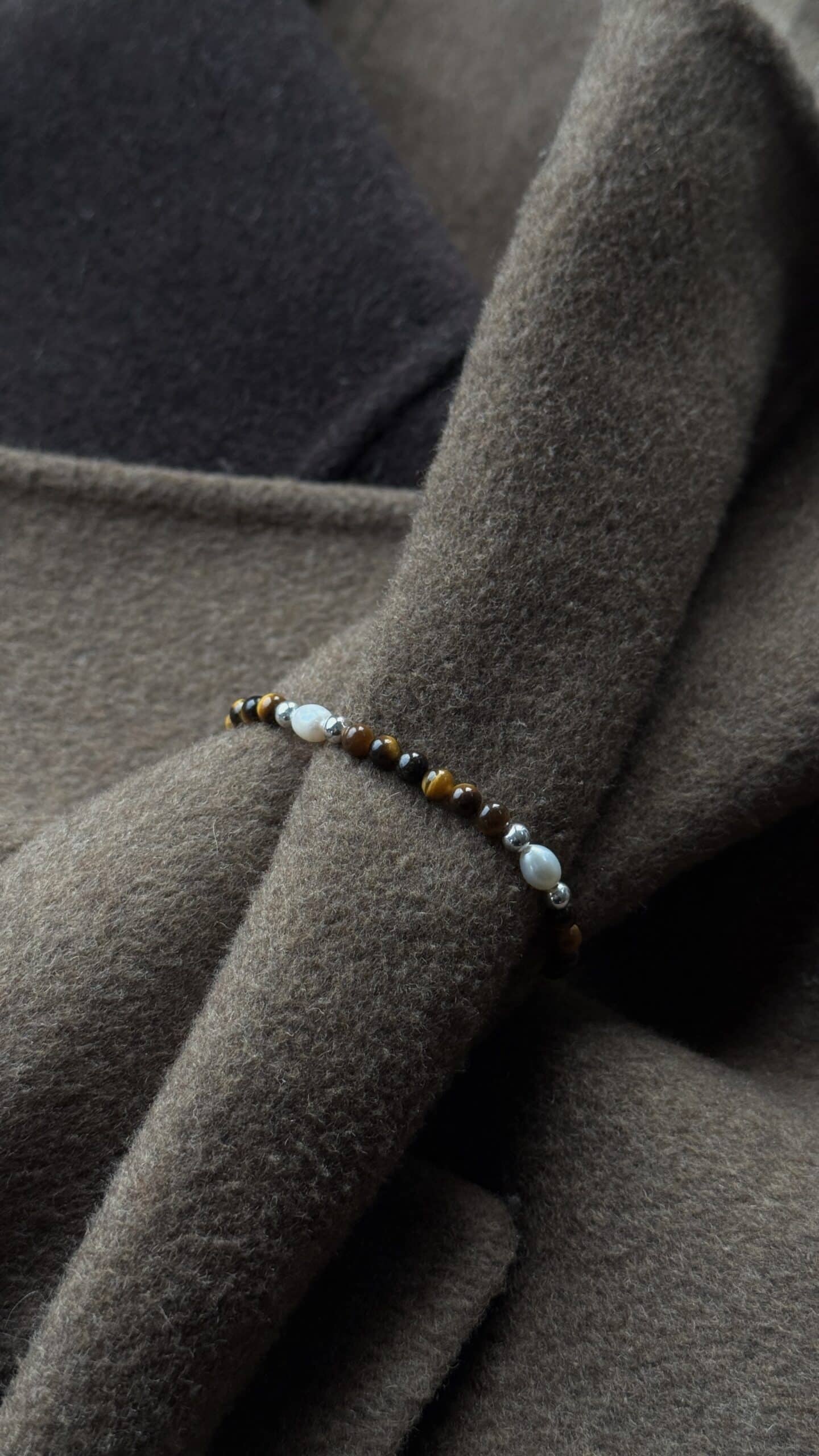 Kugelarmband Josefa Edelstein mit 925 Sterling Silber