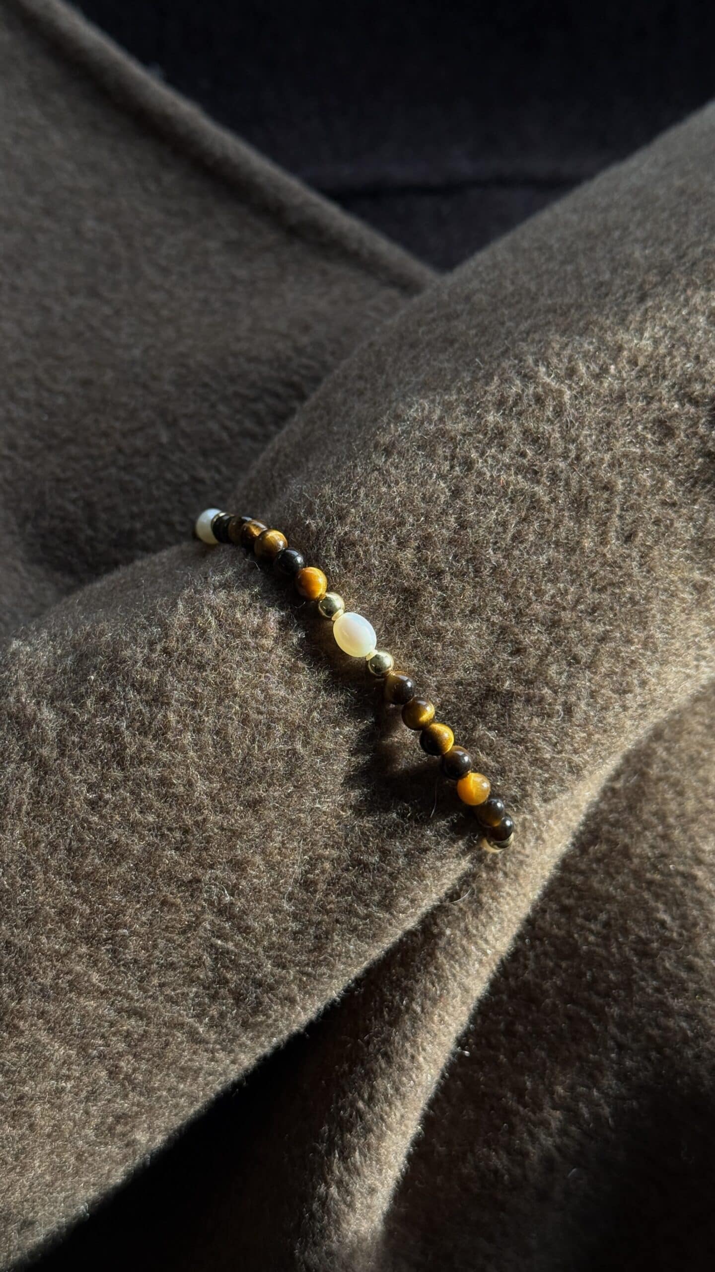 Kugelarmband Josefa Edelstein mit 925 Sterling Silber goldplattiert – Bild 2