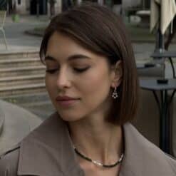 Anahita Perlen Kugelkette Edelstein mit 925 Sterling Silber